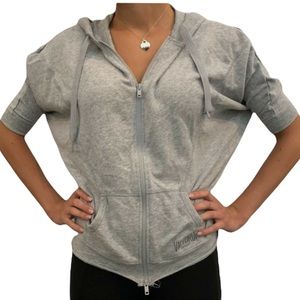 VICTORIA SECRET SPORT GREY ZIP UP SWEATSHIRT